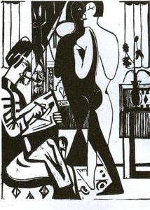 Painter and Model by Ernst Ludwig Kirchner